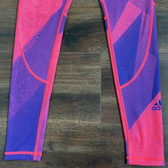 Adidas Alphaskin Graphic Mid Rise Training Tights SignalPink/TeamRoy size small - Picture 7 of 14